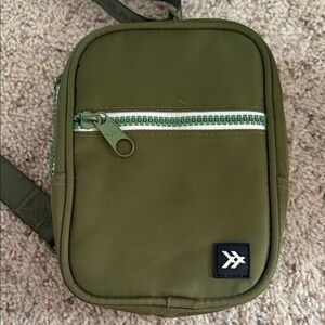 Olive Green Belt Bag with Front Pocket made by Thread